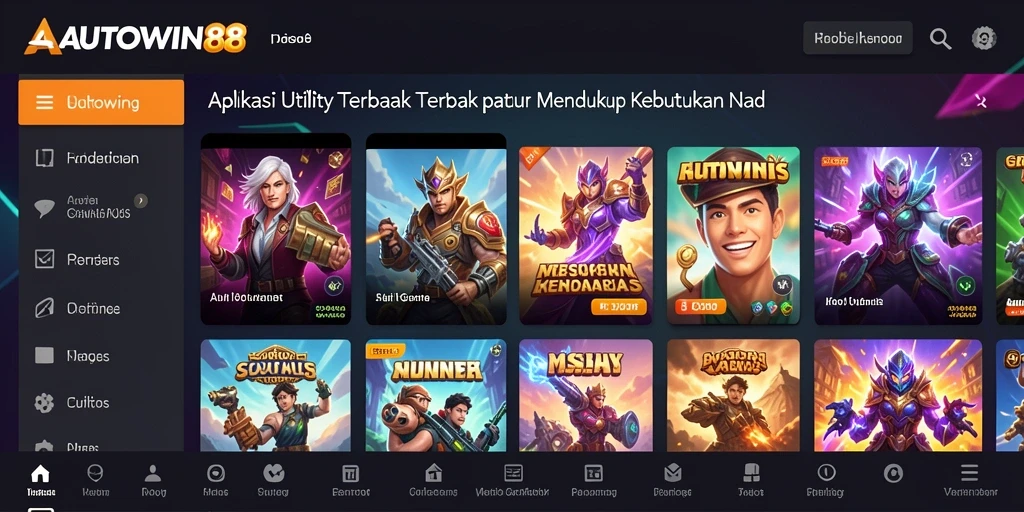 Tampilan antarmuka utama AUTOWIN88 yang sederhana dan efisien.