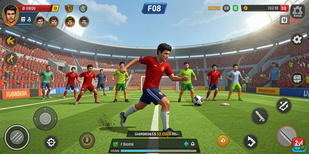 Tampilan gameplay F08 yang seru dan dinamis.