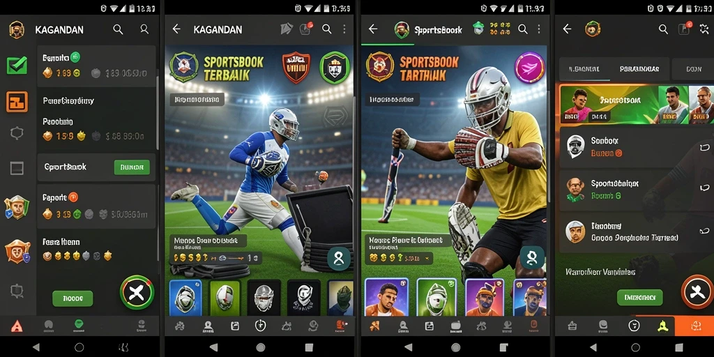 Screenshot KAGANDAN menampilkan tampilan antarmuka taruhan olahraga yang menarik.