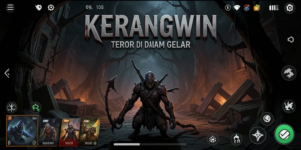 Tampilan menakutkan dari gameplay KERANGWIN yang memikat.