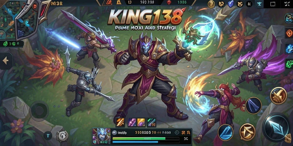 Tampilan gameplay seru dari KING138 yang menampilkan pertempuran tim.