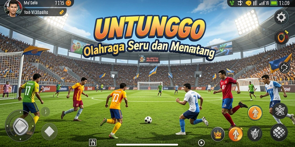 Screenshot gameplay UNTUNGGO menampilkan aksi olahraga seru dan kompetitif.